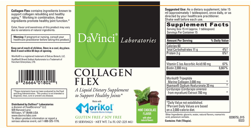 Collagen Flex (Mint Chocolate) (DaVinci Labs) label