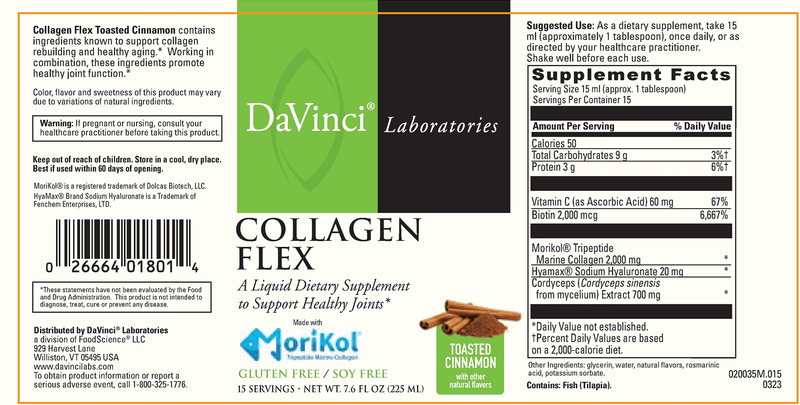 Collagen Flex (Toasted Cinnamon) (DaVinci Labs) Label