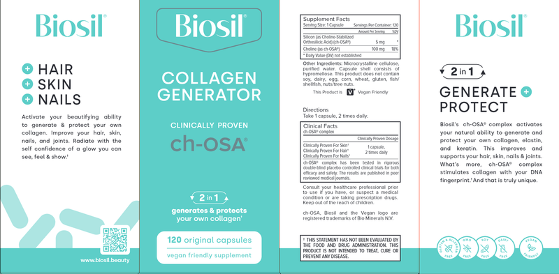 Collagen Generator ch-OSA (Natural Factors) 120ct Label