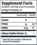 collagen peptides packets bubs naturals supplement facts