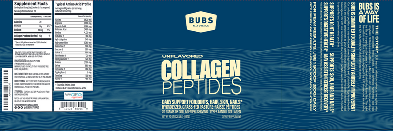 Collagen Protein (Bubs Naturals) Label
