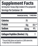 collagen peptides bubs naturals supplement facts
