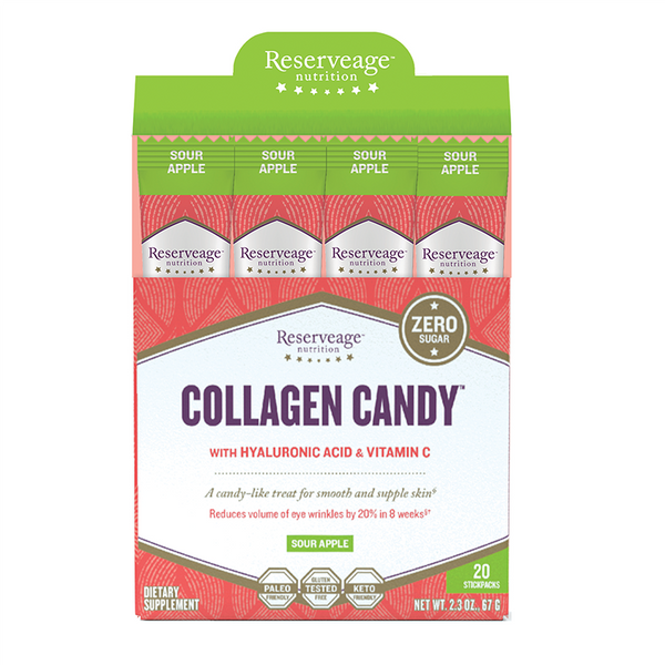 collagen candy sour apple reserveage