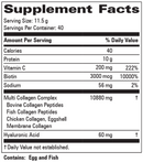 collagen matrix powder (progressive labs) supplement facts