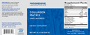 collagen matrix powder (progressive labs) label