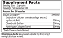 collagen type ll sfi health supplement facts