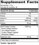 collagen unflavored progressive labs supplement facts