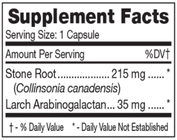 Collinsonia Plus (D'Adamo Personalized Nutrition) supplement facts