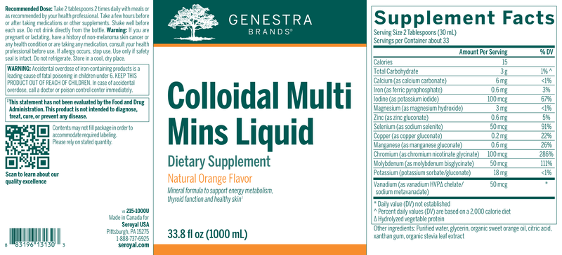 Colloidal Multi Mins Liquid label Genestra