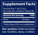 colloidal silver 30 ppm trace minerals research supplement facts