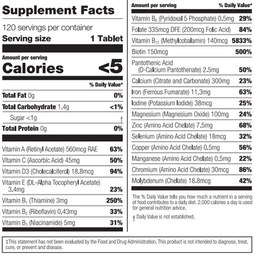 Complete Chewable Multivitamin - Mixed Berry (Bundle) (Bariatric Fusion) supplement facts