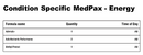 condition specific medpax - energy
