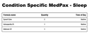 condition specific medpax