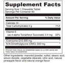 coq10 dmg 300/300 davinci labs supplement facts