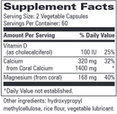 coral calcium (progressive labs) supplement facts