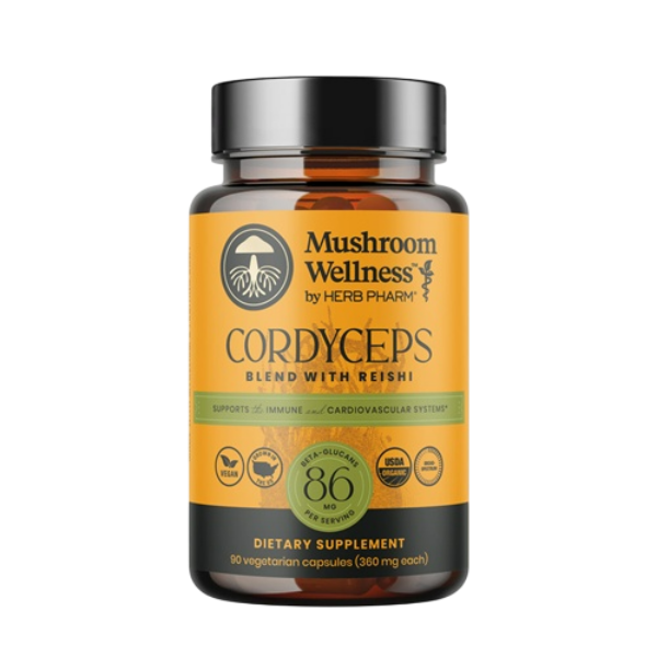 cordyceps blend with reishi (herb pharm) | mushroom wellness