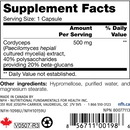 cordyceps sap (nfh nutritional fundamentals) supplement facts