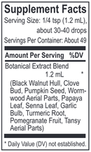 core artemisia blend (energetix) supplement facts