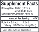 core bilberry energetix supplement facts