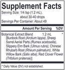 core burdock blend (energetix) supplement facts