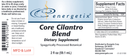 core cilantro blend (energetix) label