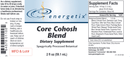 core cohosh blend (energetix) label
