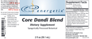core dandi blend (energetix) label