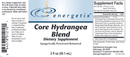 core hydrangea blend (energetix) label