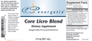 core licro blend (energetix) label