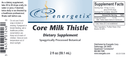 core milk thistle (energetix) label