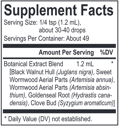 Core Para-V Blend (Energetix) Supplement Facts