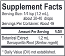 core sarsaparilla (energetix) supplement facts