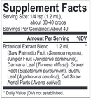 core saw palmetto blend (energetix) supplement facts