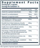 cortisol balance vital nutrients supplement facts