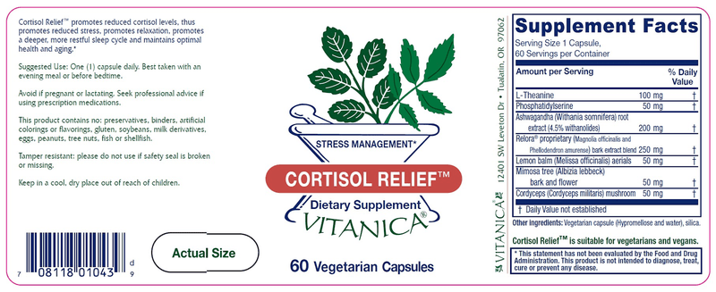 Cortisol Relief Vitanica products