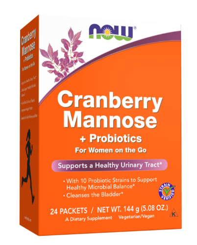 cranberry mannose + probiotics now foods
