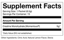 creatine singles lemon momentous supplement facts