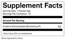 creatine singles unflavored momentous supplement facts