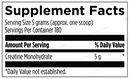creatine monohydrate designs for sport supplement facts