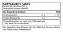 creatine (pineapple orange flavored) thorne supplement facts