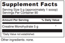creatine powder davinci labs supplement facts