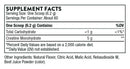 creatine (strawberry flavored) thorne supplement facts