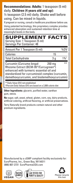 curamed syrup (terry naturally) supplement facts