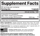curcumin c3 complex (jigsaw health) supplement facts