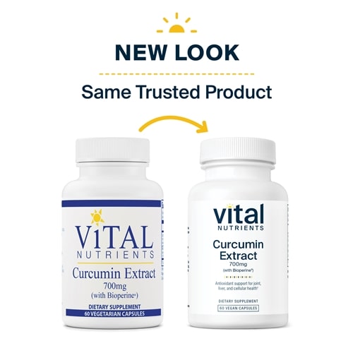Curcumin Extract 700 mg Vital Nutrients new look