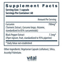 curcumin extract vital nutrients supplement facts