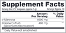d-mannose sap (nfh nutritional fundamentals) supplement facts