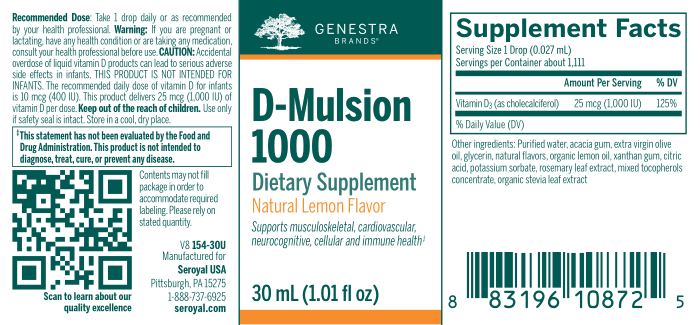 D-Mulsion 1000 lemon label Genestra