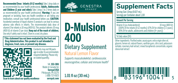 D-Mulsion 400 label Genestra