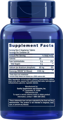 buy d-ribose tablets (life extension)